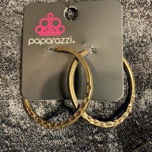 Hammered Bronze 2” Hoop Earrings